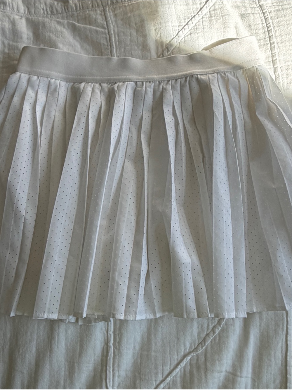 Girls Old Navy White Dot Pleated Skirt with Built in Shorts Size L